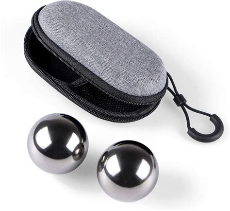 Stainless Steel Baoding Balls Set, 2 Inches Chinese Health Balls, 